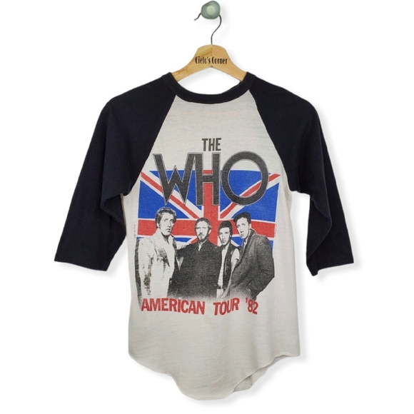 The Who American Tour Raglan Band Shirt '82 - Picture 1 of 16